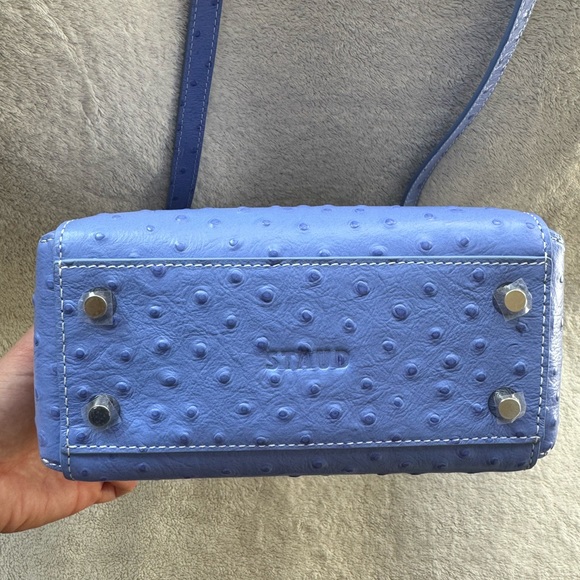 Staud Mini Shirley Bag in Periwinkle Embossed Ostrich - so gorgeous! - Picture 10 of 12